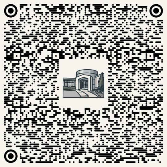 QR code linking to Google Maps directions