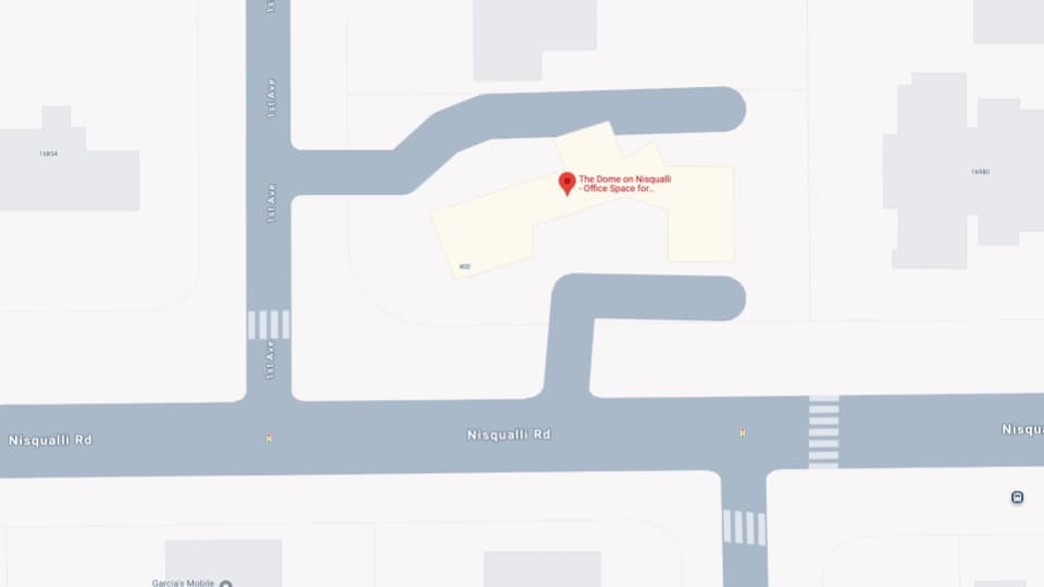 Neighborhood-level map showing The Dome on Nisqualli